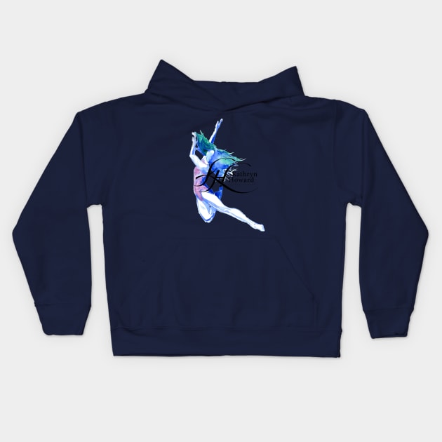 Kathryn Howard School of Dance/Sky's the Limit design Kids Hoodie by HaleyHowardArt